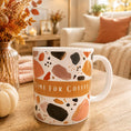 Load image into Gallery viewer, Time For Coffee Autumn Time Mug displayed on a cozy table with autumn decor and warm lighting.
