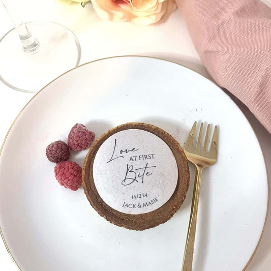 Love at first bite toppers for cakes