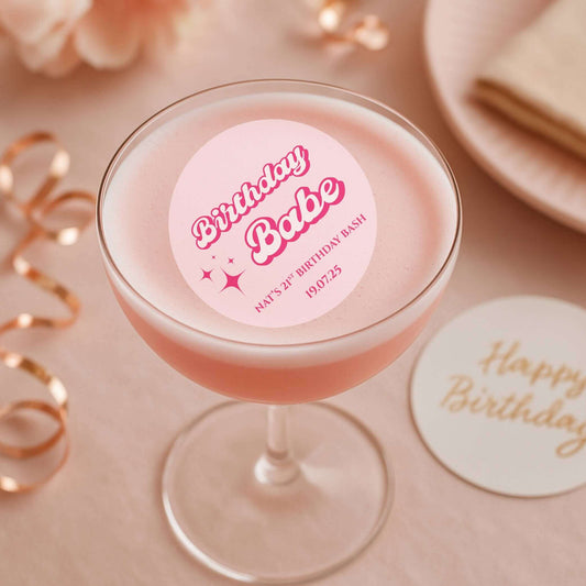 Birthday babe toppers cocktails 