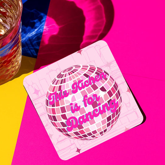 This Kitchen Is For Dancing Drink Coaster