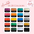Load image into Gallery viewer, Color swatch chart displaying 20 shades of edible drink shimmer, including Liquid Gold and others.
