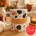 Load image into Gallery viewer, Time For Coffee Autumn Time Mug with stylish pattern showcasing autumn colors and design.
