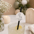 Load image into Gallery viewer, Oh Baby Personalised Paper Straw Toppers Pack of 24
