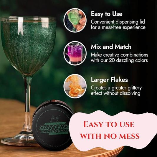 Edible Drink Shimmer -Emerald Green Shimmer 10g
