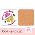 Load image into Gallery viewer, Have a Jolly Dolly Christmas Drink Coaser
