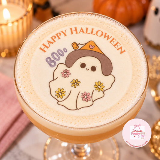 Boo Halloween Edible Drink Toppers