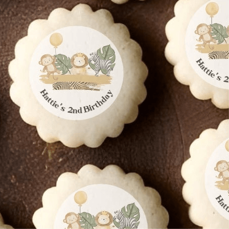 lions jungle edible cookie and cake toppers