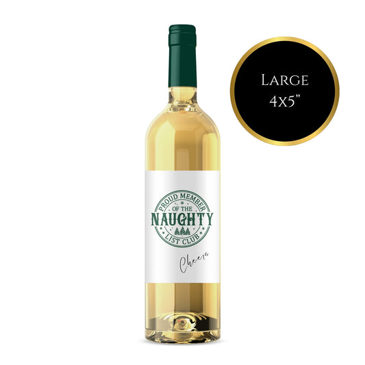 ‘Naughty list’ Wine Label