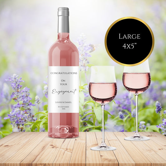 Minimalist Engagement Personalised Wine Label