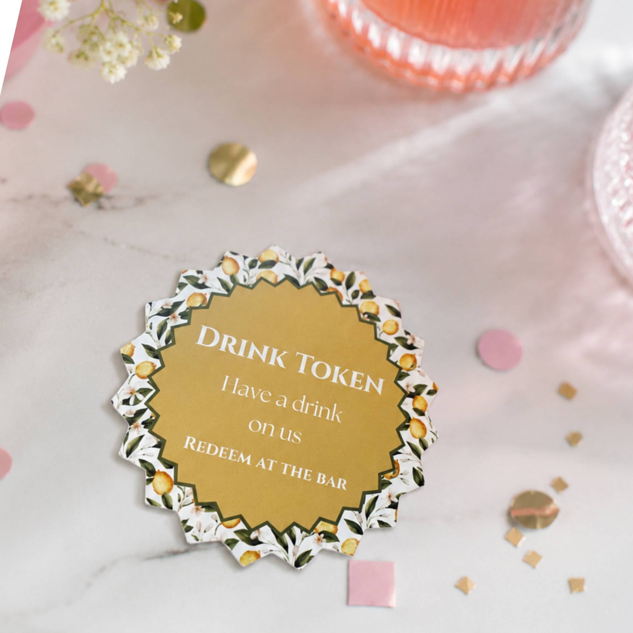 Limoncello Drink Tokens- Pack of 50