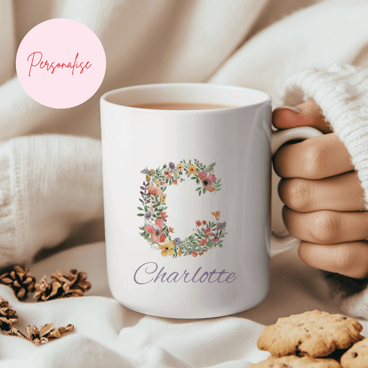 Personalised Initial Bloom & Wild Mug