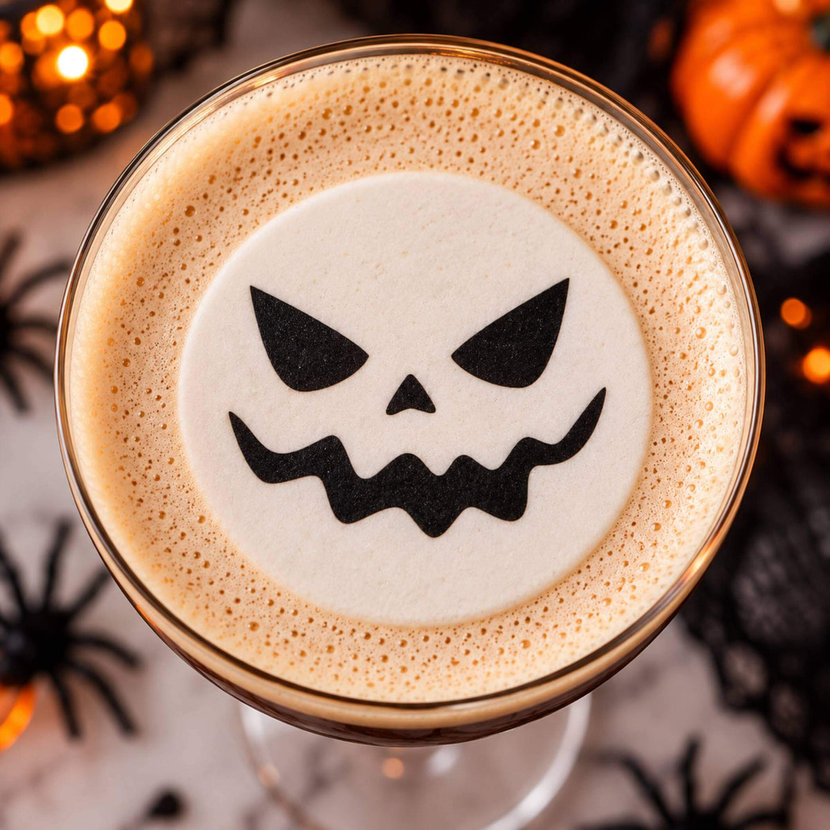 Scary Face Halloween Edible Cocktail Toppers