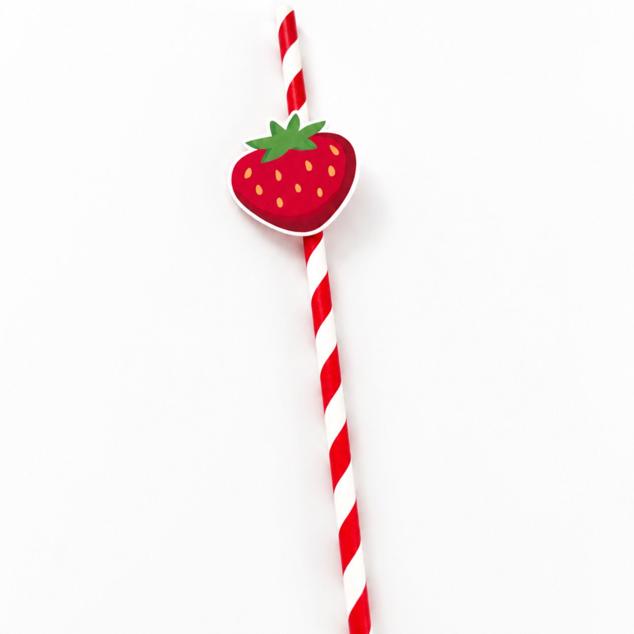 Summer Pimm’s & Strawberries Paper Straw Toppers Pack of 12