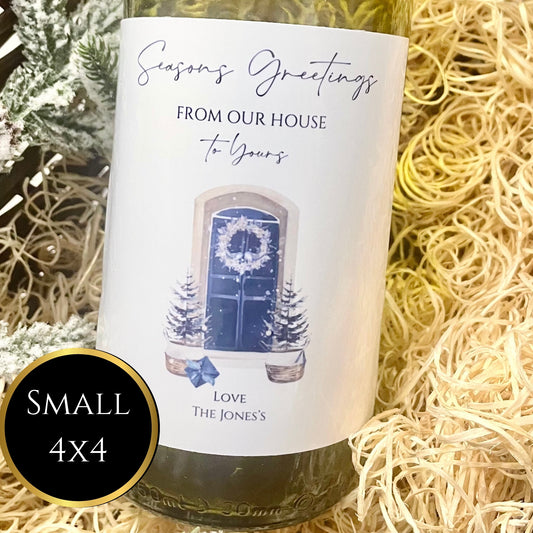 from our house to yours personalised wine label gift