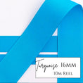 Load image into Gallery viewer, Turquoise Grosgrain Ribbon - 16mm x 10metre Reel

