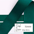 Load image into Gallery viewer, Dark Green Grosgrain Ribbon - 16mm x 10metre Reel
