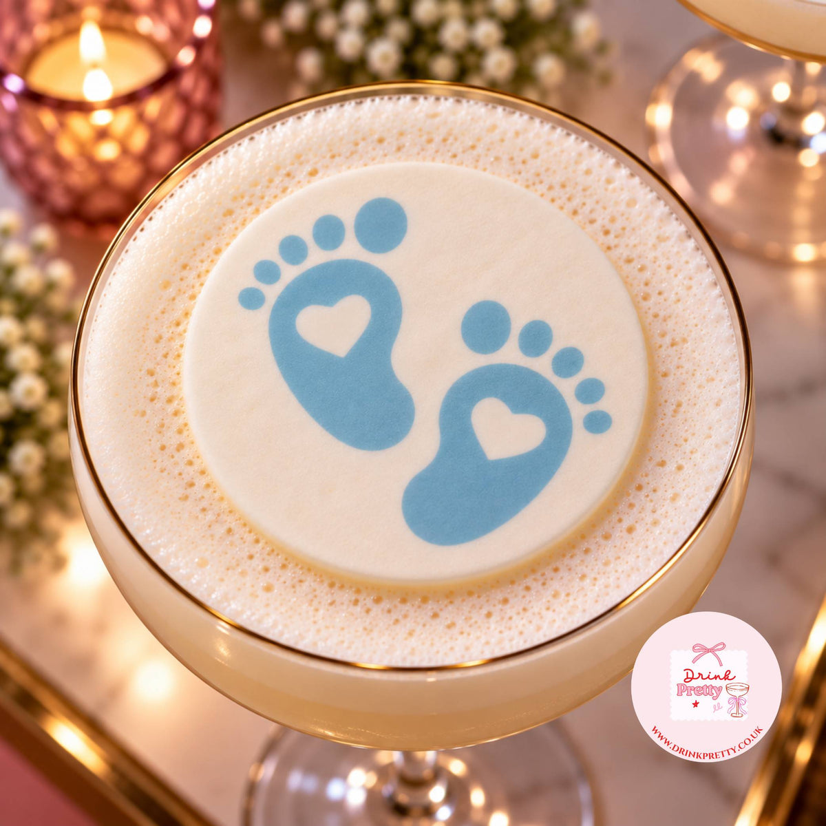 Gender Reveal Baby Shower Drink Toppers