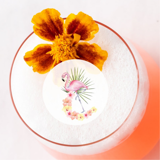‘Flamingo Fun’ Edible Drink Toppers