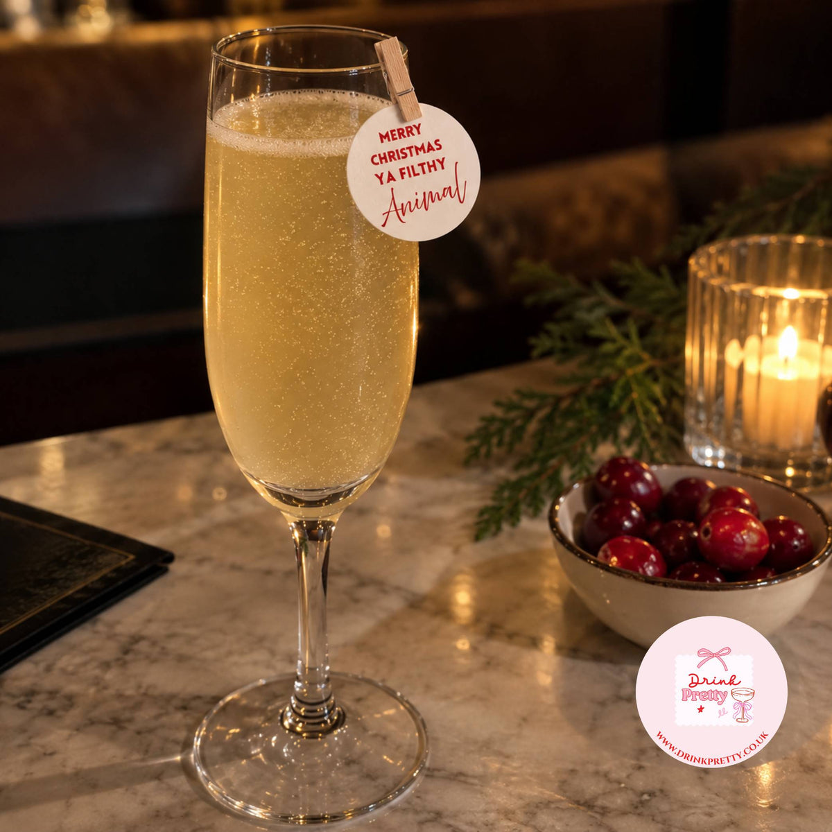 Merry Christmas Ya Filthy Animal Edible Drink Toppers