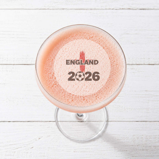 World Cup 2026 England Football Edible Cocktail Toppers