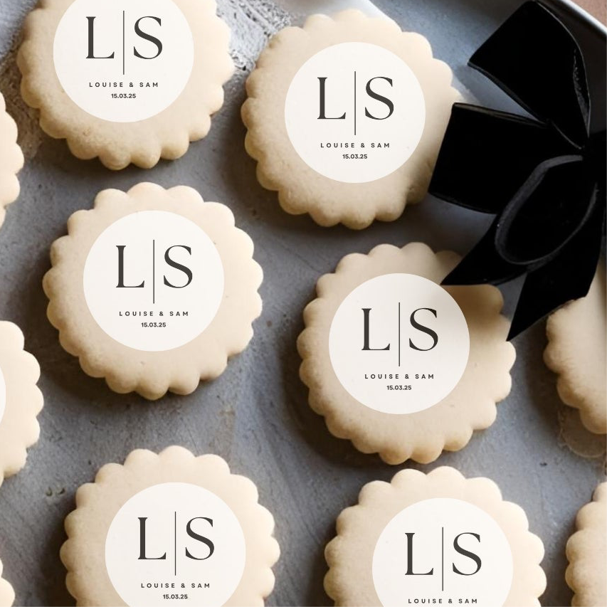 ‘Monogram Initials’ Edible Cake Toppers