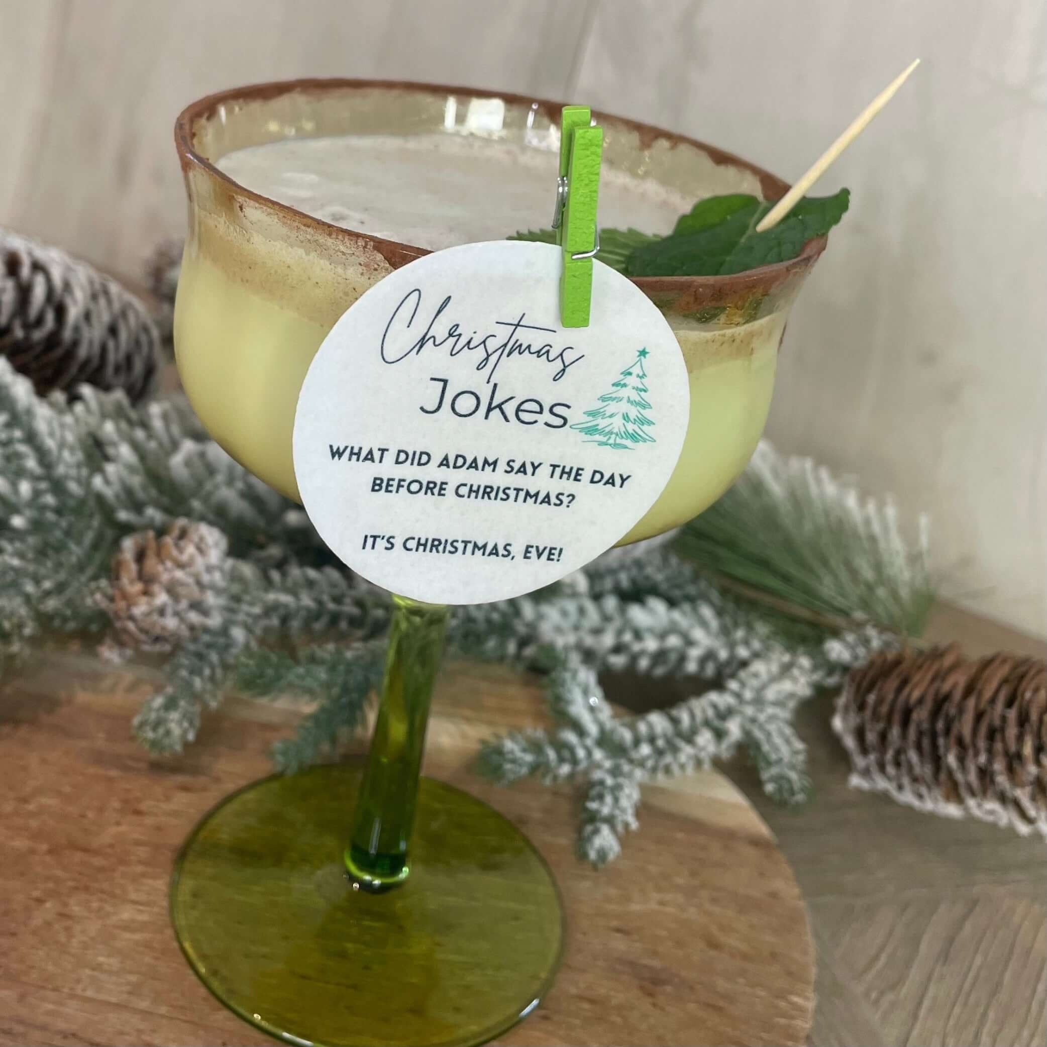 Christmas joke edible drink toppers 