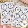 Load image into Gallery viewer, Baby In Bloom Blue Baby Shower Cup & Favour Stickers
