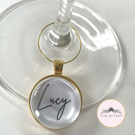 Personalised name drink charms