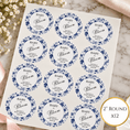 Load image into Gallery viewer, Baby In Bloom Blue Baby Shower Cup & Favour Stickers
