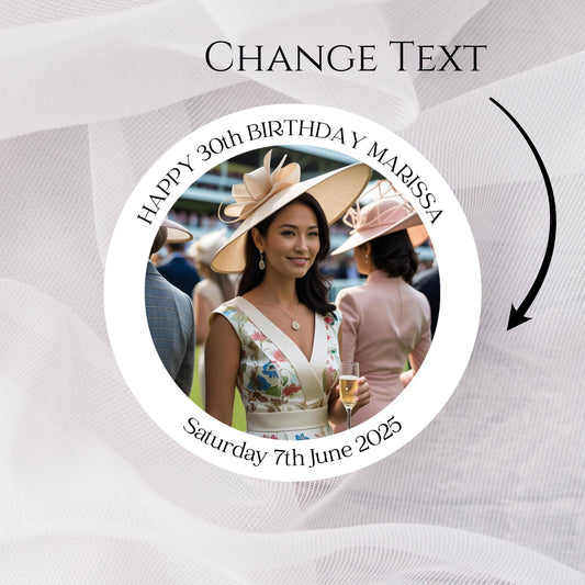 Upload your own photo’  2” & 3” Round Gloss Party Stickers