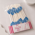 Load image into Gallery viewer, Baby Feet Blue Pink Paper Straw Toppers Pack of 12
