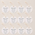 Load image into Gallery viewer, Take A Shot wedding favour bottle tags displayed in a pack of 12 for wedding celebrations.
