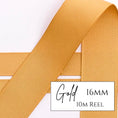 Load image into Gallery viewer, Gold Grosgrain Ribbon - 16mm x 10metre Reel
