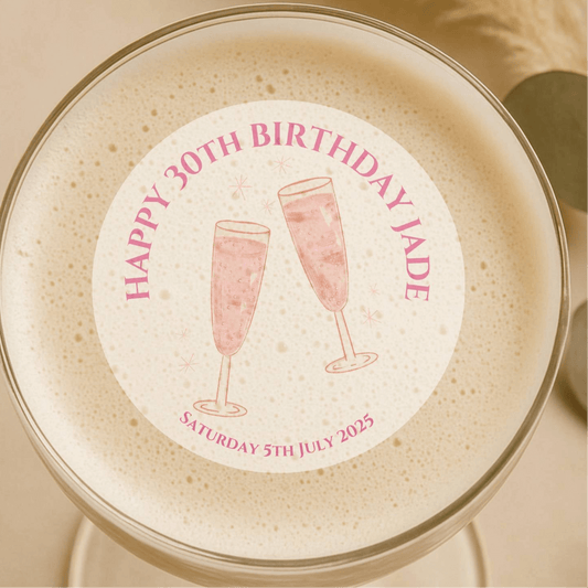 Celebrating birthday cocktail toppers