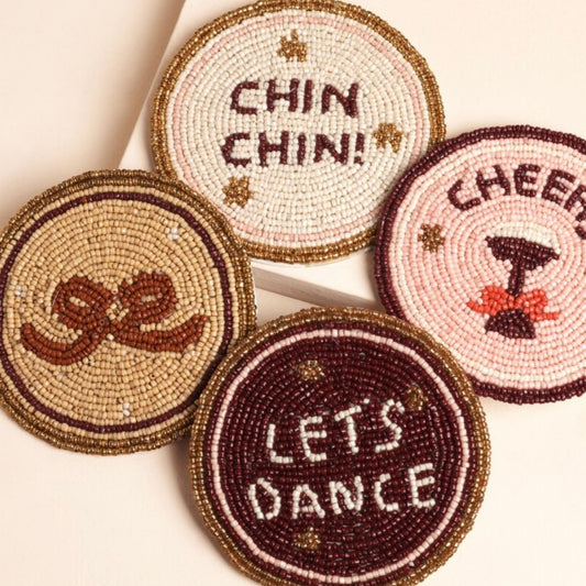 Festive Drink Coasters -Set Of 4