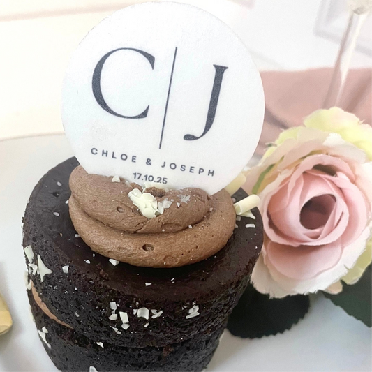 ‘Monogram Initials’ Edible Cake Toppers