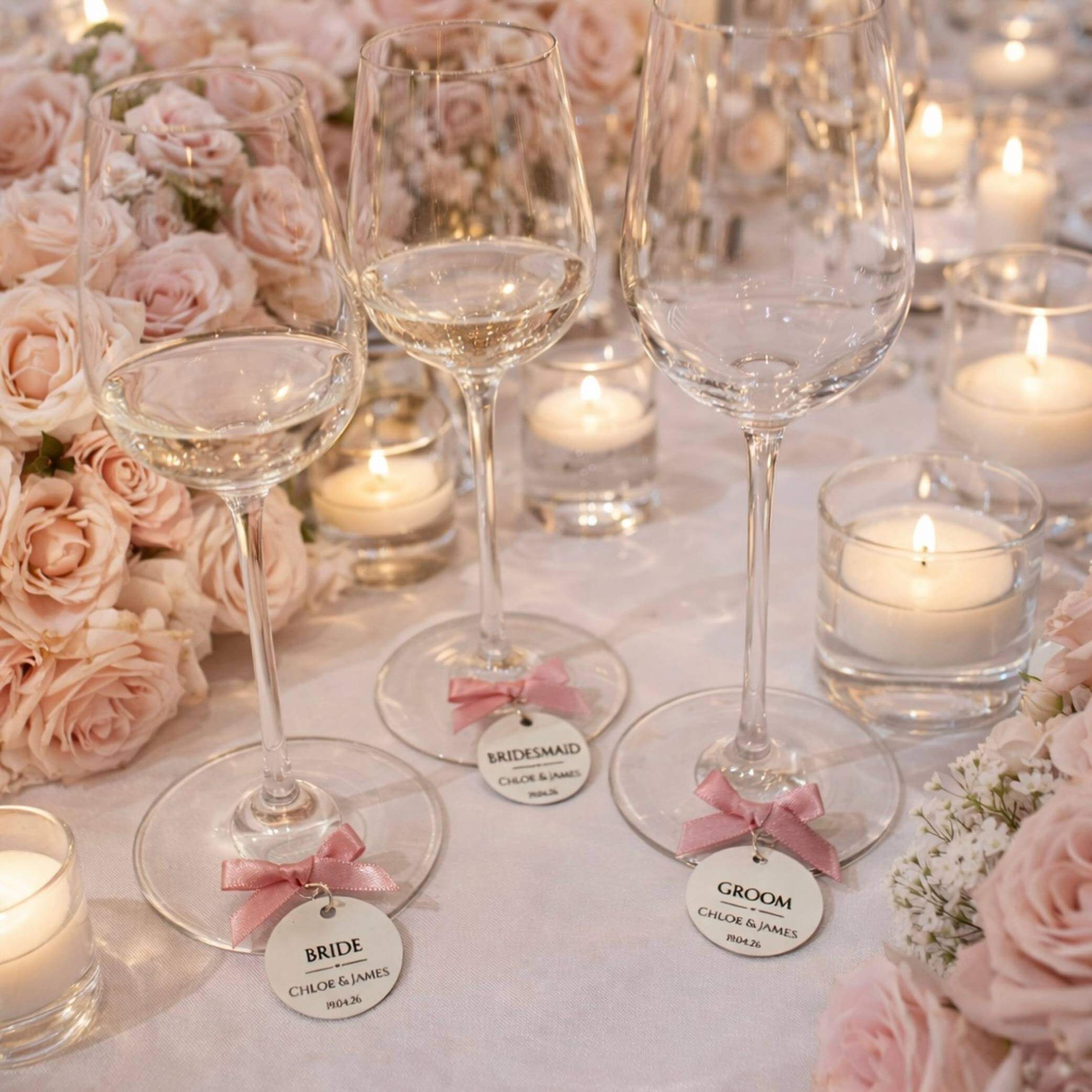 Wedding wine charms for bridal party 