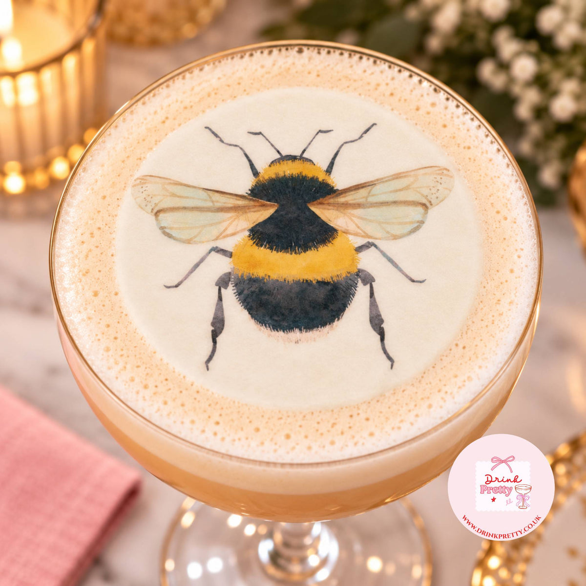 Bee Kind Edible Cocktail Toppers