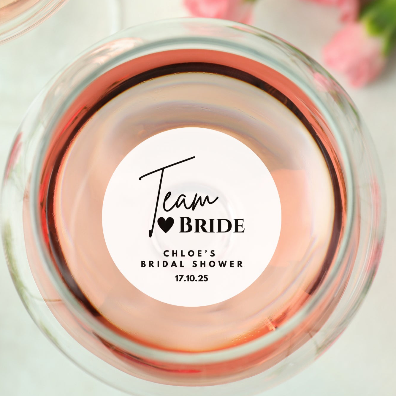 ‘Team Bride’ Bridal Shower Edible Drink Toppers