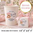 Load image into Gallery viewer, We Can Bearly Wait Pink Baby Shower Cup & Favour Stickers
