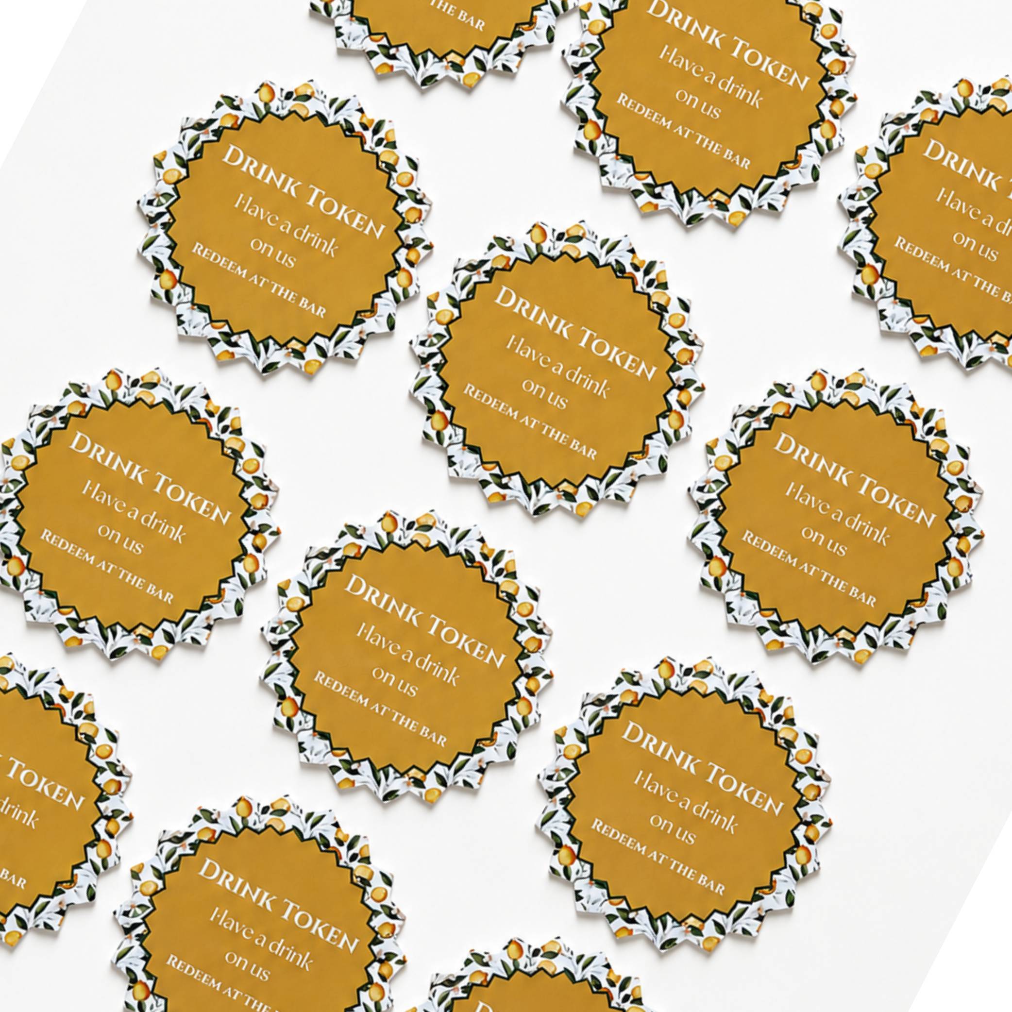 Limoncello Drink Tokens- Pack of 50