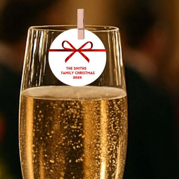 Christmas Ribbon Edible Drink Toppers