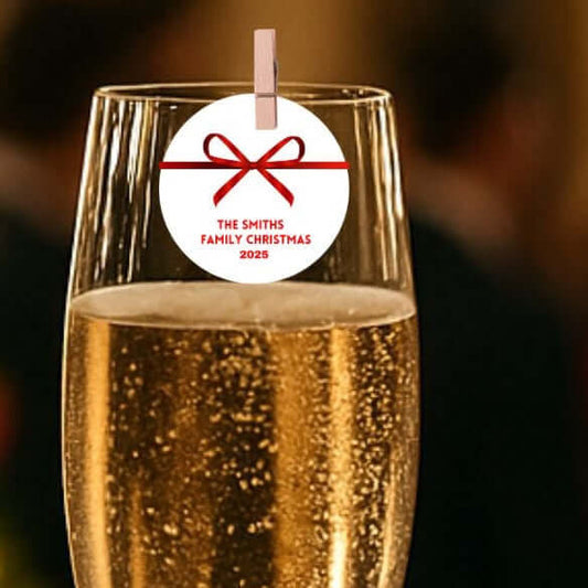 Christmas Ribbon Edible Drink Toppers