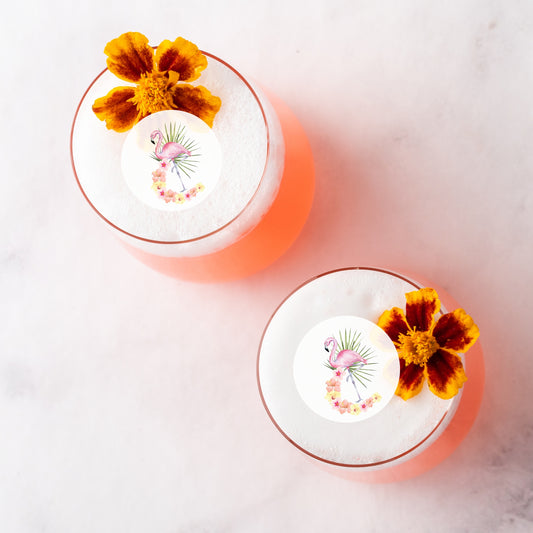 ‘Flamingo Fun’ Edible Drink Toppers