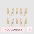 Load image into Gallery viewer, Mini Wooden Pegs - Natural
