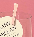 Load image into Gallery viewer, Pink mini wooden pegs clip on Drink Pretty

