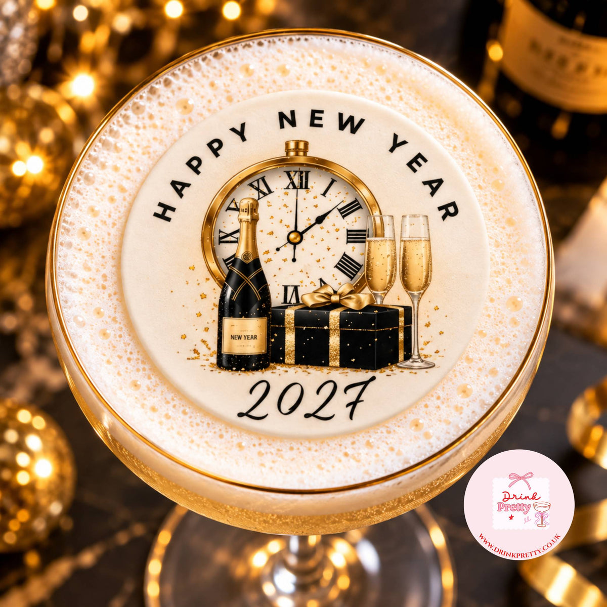 Cheers At Midnight 2027 Edible Drink Toppers